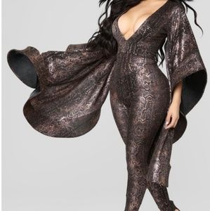 Never Worn: Sexy Snake Print Catsuit in XL.